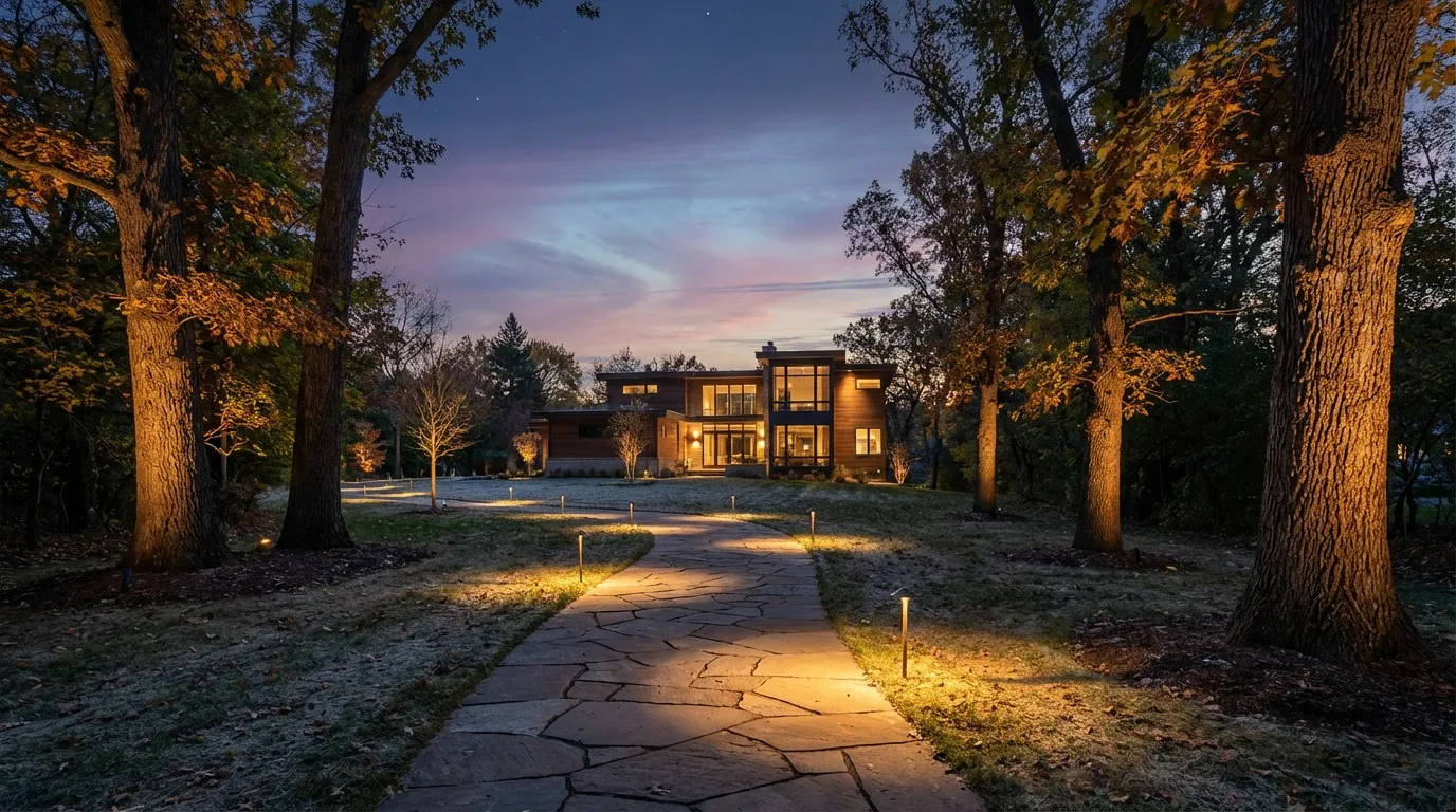 Outdoor lighting installation in Carver MN