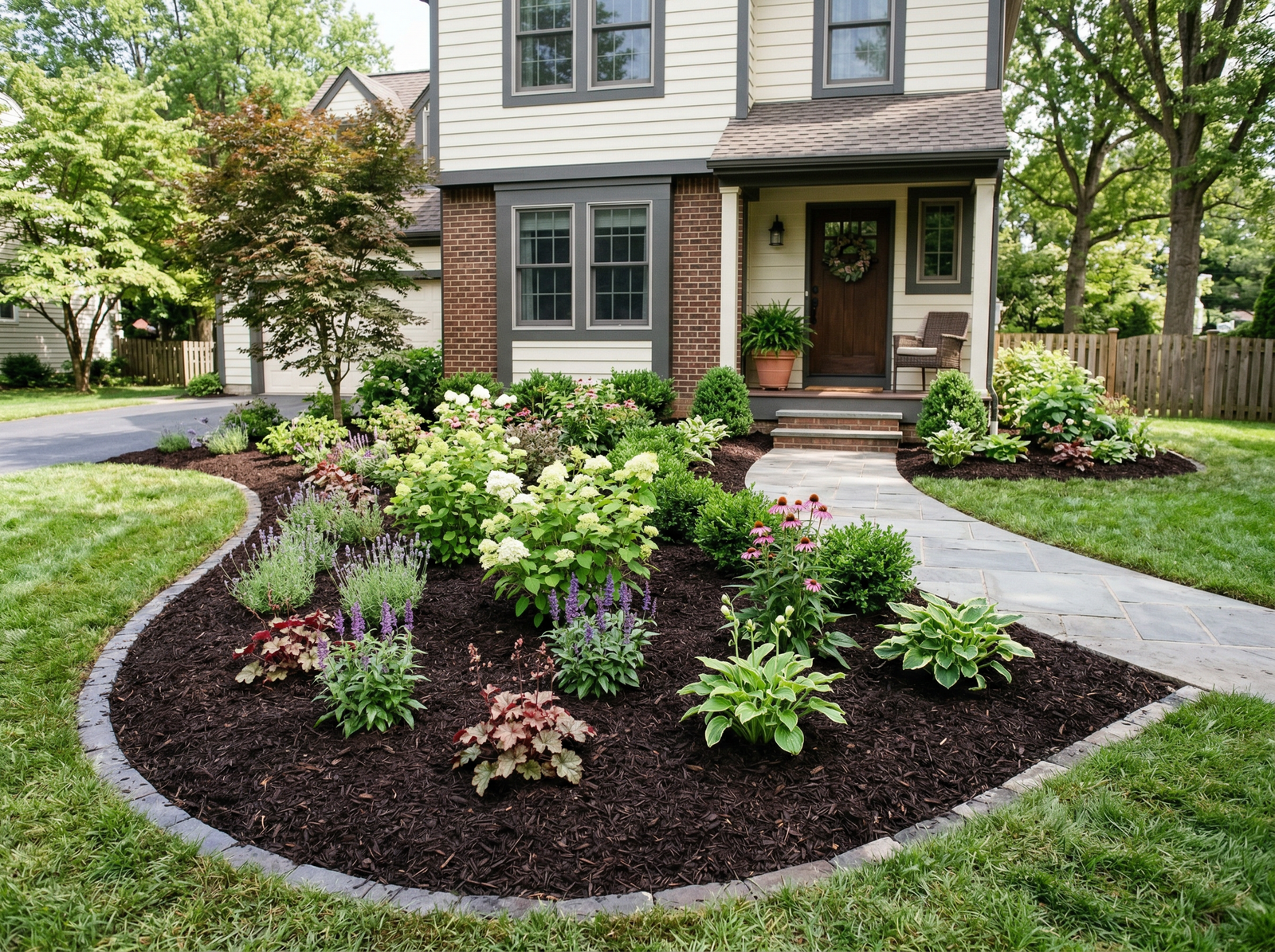 Professional mulching in Carver MN by Hartley Lawn and Landscape