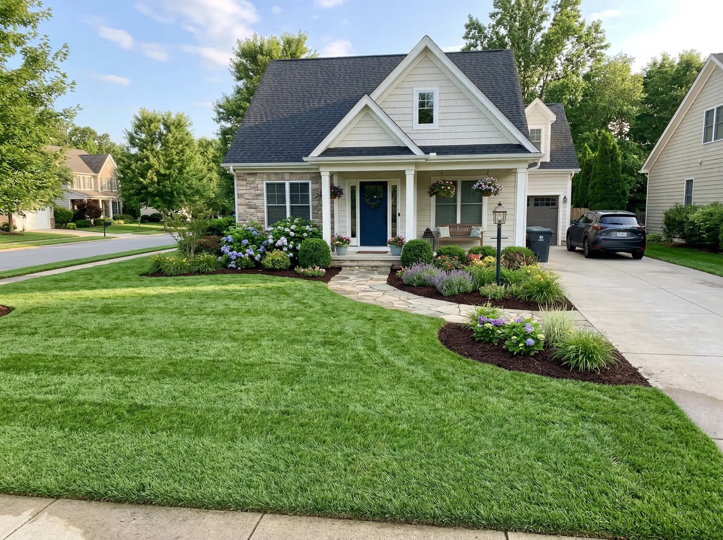 Backyard sod installation in Carver MN
