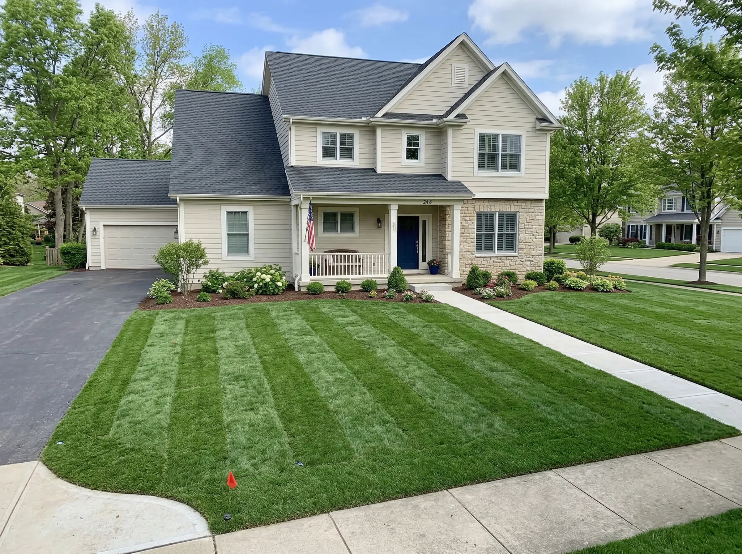 New lawn installation in Carver Minnesota by Hartley Lawn & Landscape