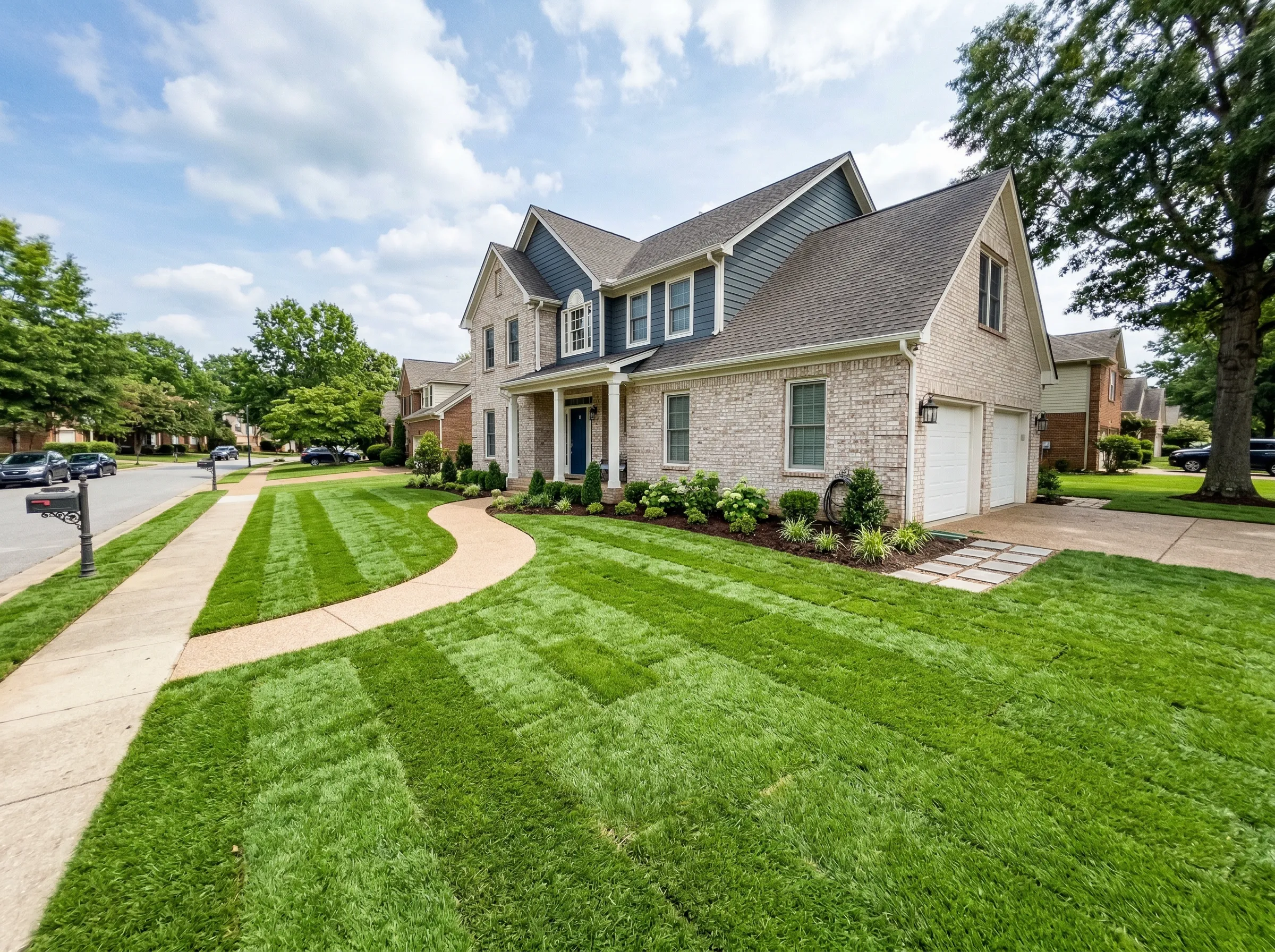 Fresh sod installation in Carver MN by Hartley Lawn & Landscape
