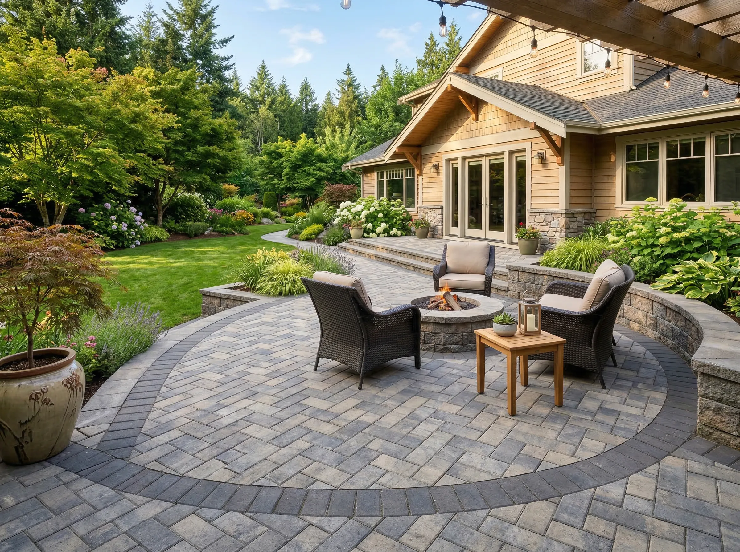 Custom yard design and landscape layout for a Carver County MN home