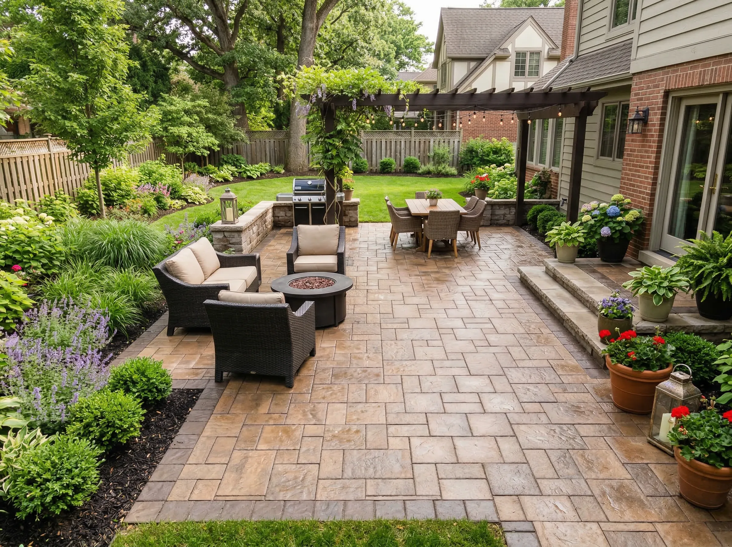 Professional landscaper preparing a yard for planting in Scott County, MN
